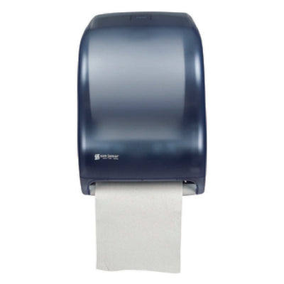 Carlisle T1300TBL 11-3/4 Inch Touchless Paper Towel Dispenser Blue Plastic with Lock