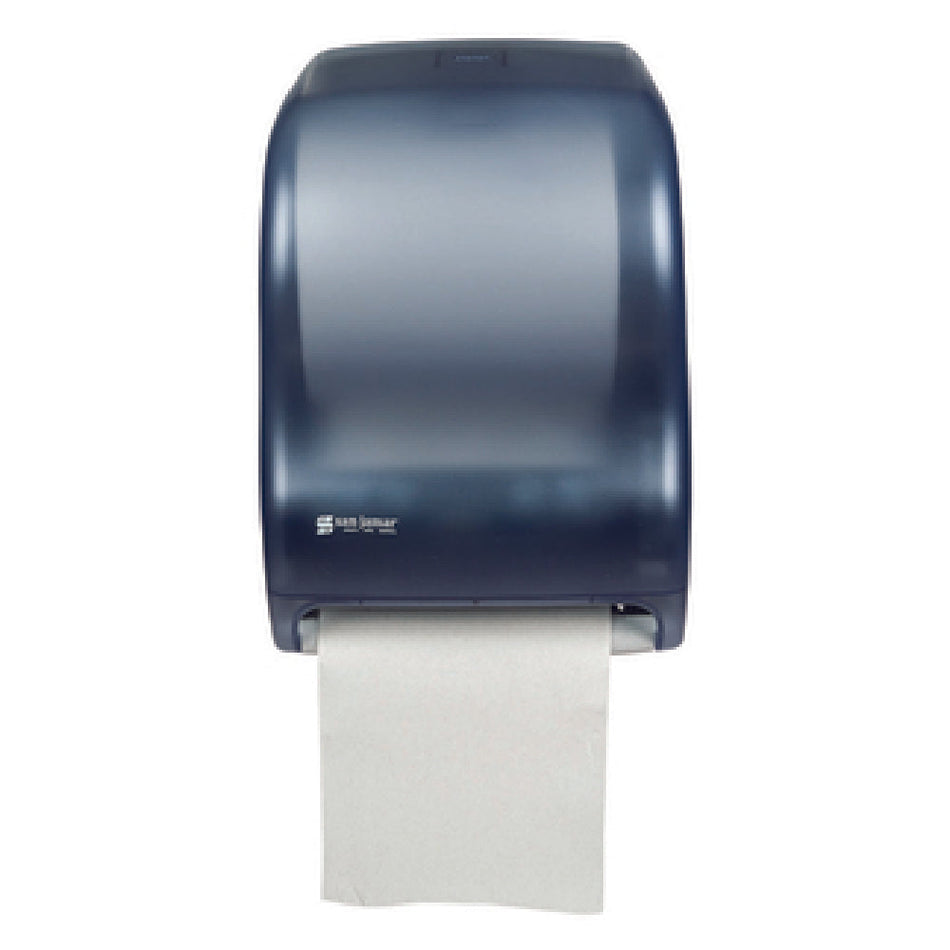 Carlisle T1300TBL 11-3/4 Inch Touchless Paper Towel Dispenser Blue Plastic with Lock