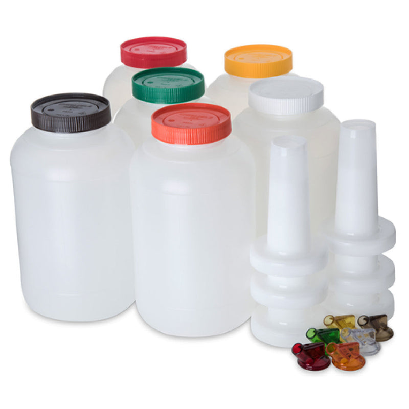 Carlisle PS801B00 128 Oz Assorted Color Gallon Store-N-Pour Container - Bar Pour Spout Portion