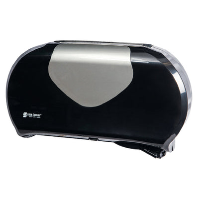 Carlisle R4070BKSS 20 Inch Twin Bath Tissue Dispenser Plastic Black Finish