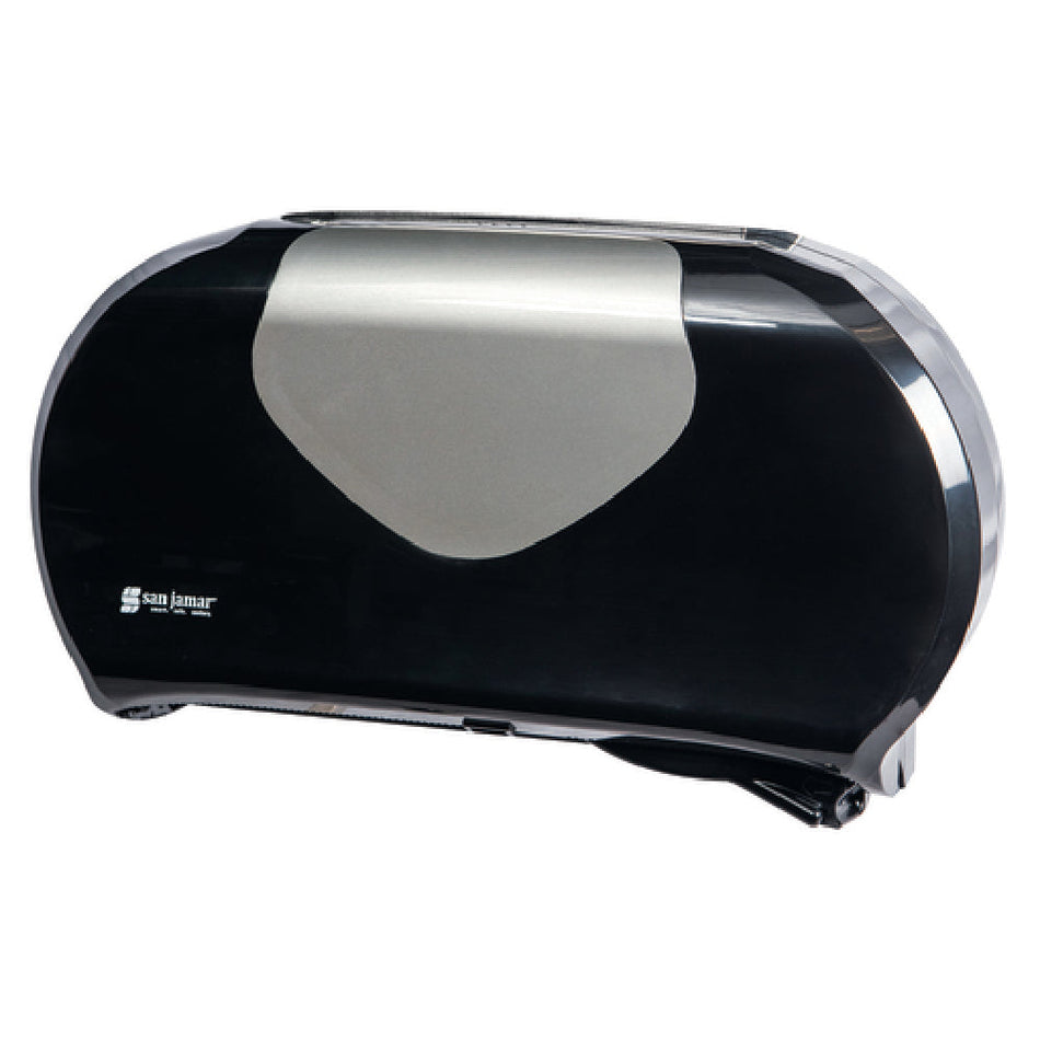 Carlisle R4070BKSS 20 Inch Twin Bath Tissue Dispenser Plastic Black Finish