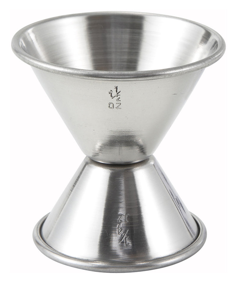 Winco J-3 3/4 Oz. Jigger to 1-1/2 Oz. Stainless Steel with Precise Measurement
