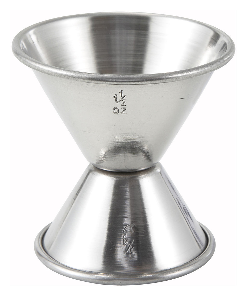 Winco J-3 3/4 Oz. Jigger to 1-1/2 Oz. Stainless Steel with Precise Measurement