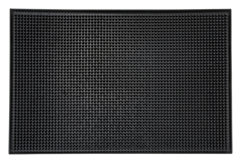 Winco BM-1812K Bar Service Mat, 18" x 12" - Black