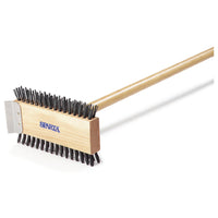 Carlisle 4002600 30-1/2 Inch Brush Broiler Grill Wood Handle with Scraper