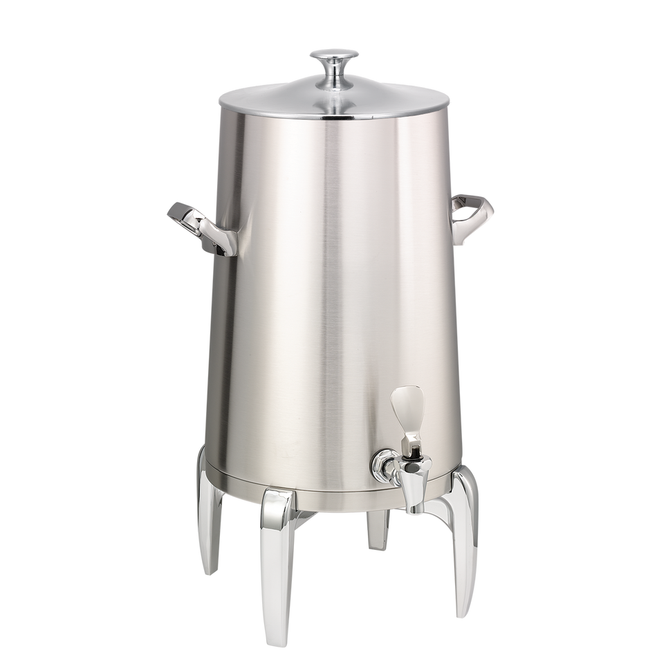 Flame Free™ Thermo-Urn™ 5-Gallon Vacuum Insulated Urn with Modern Legs and Classic Lid in Brushed Stainless