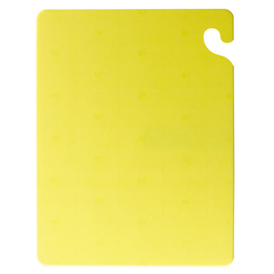 Carlisle CB152012YL 20 Inch Yellow Cutting Board with Food Safety Hook Co-polymer