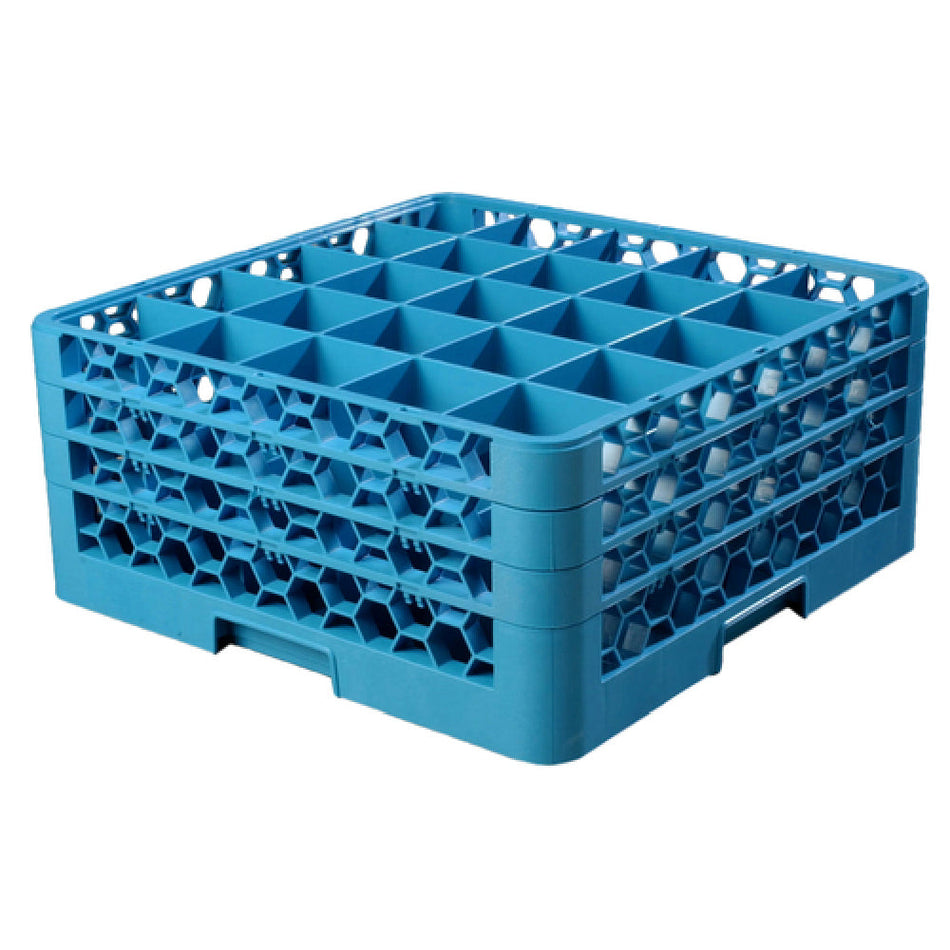 Carlisle RG25-314 19 Inch Dishwasher Glass Rack Polypropylene Blue with Extenders