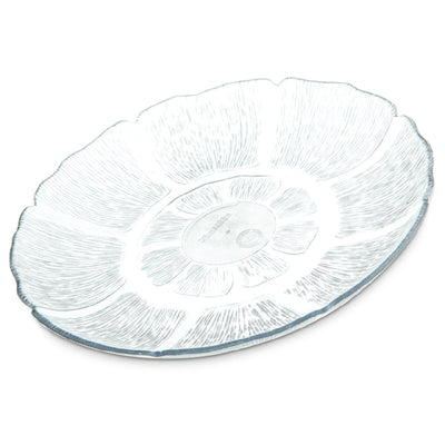 Carlisle 695407 7-1/2 Inch Dia Scalloped Edge Plate with Textured Exterior Polycarbonate Clear