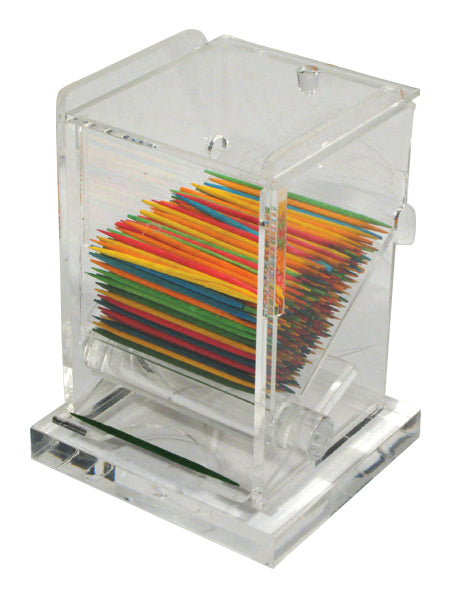 Winco ACTD-3 3 Inch Toothpick Dispenser Clear Acrylic BPA Free