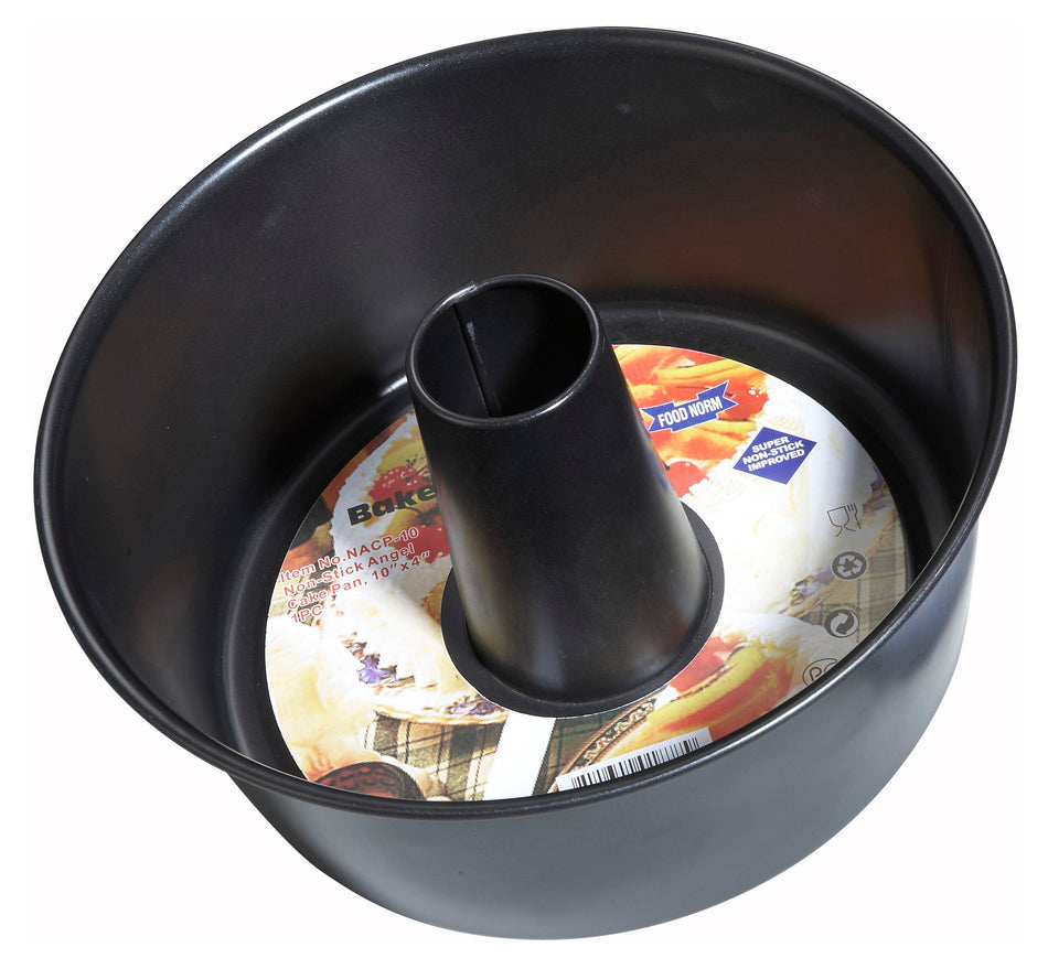 Winco NACP-10 10 Inch Angel Cake Pan Quantum2 Non-Stick Carbon Steel