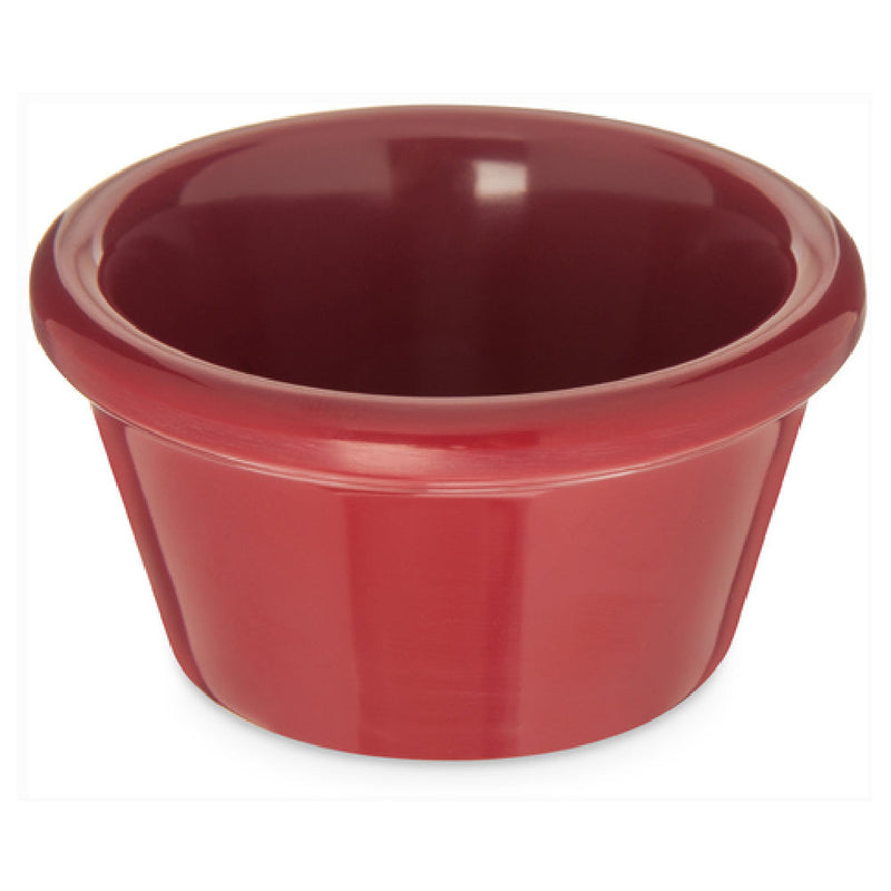Carlisle S85258 2 Oz Ramekin Smooth Stain Resistant Melamine Roma Red