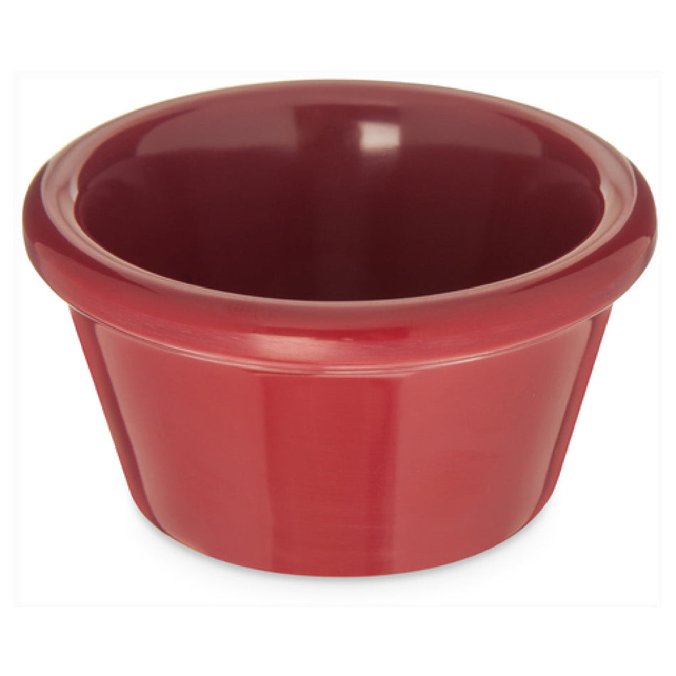Carlisle S85258 2 Oz Ramekin Smooth Stain Resistant Melamine Roma Red