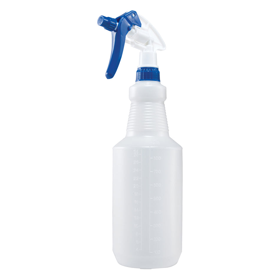 Winco PSR-9B 28 Oz Blue White Spray Bottle Plastic Durable Ergonomic