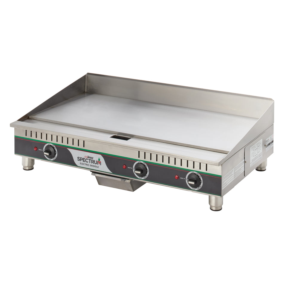 Winco EGD-36M 36 Inch Electric Griddle with 3 Heat Zones Stainless Steel