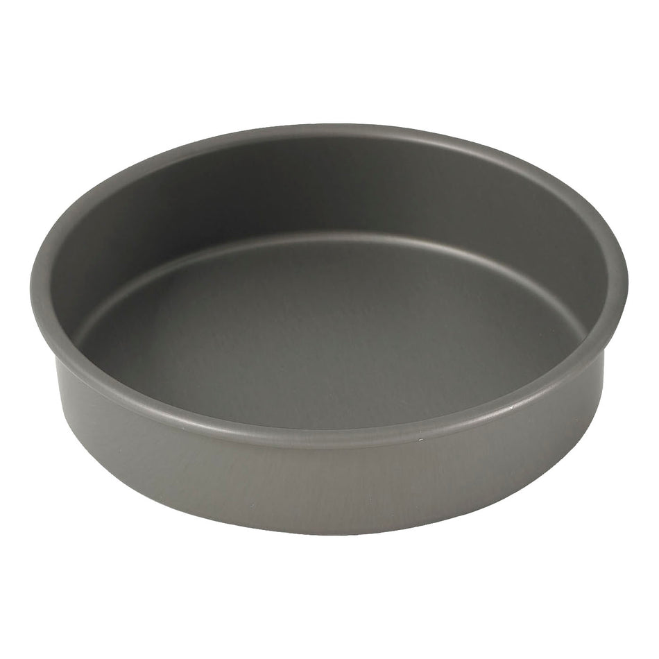 Winco HAC-082 8 Inch Diameter Round Cake Pan 18 Gauge Anodized Aluminum
