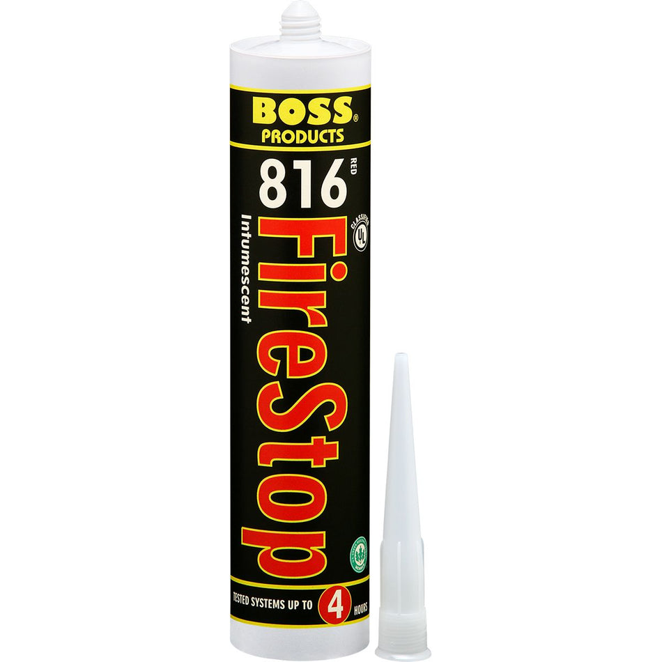 BOSS 03642RD10, 816 Intumescent FireStop Sealant, 10.1 oz