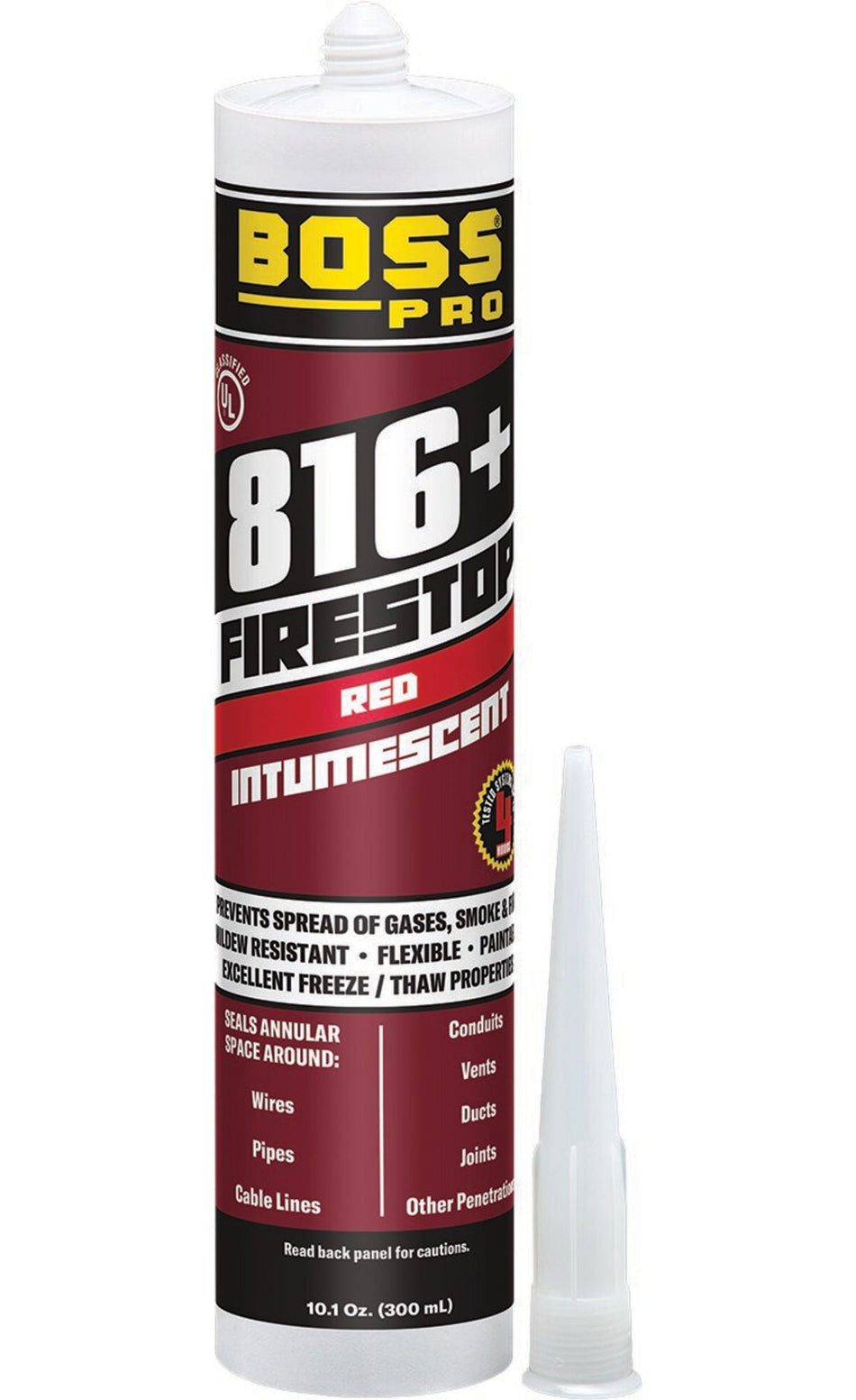 BOSS 154616, 816+ Intumescent Firestop Sealant - 10 oz Cartridge