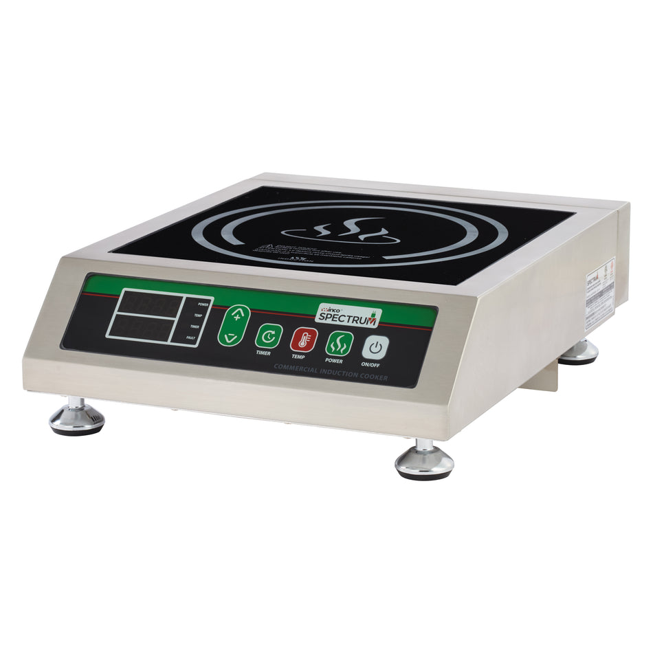 Winco EICS-18 11-13/16 Inch Electric Induction Cooker Stainless Steel with Digital Controls
