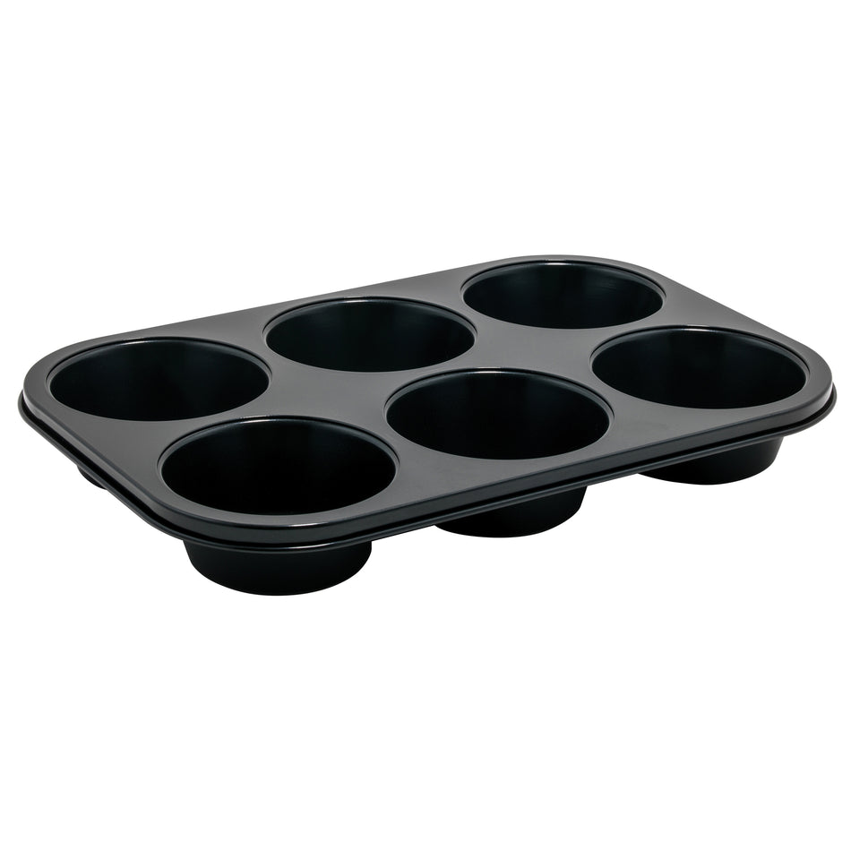 Winco AMF-6NS 13 Inch Carbon Steel Jumbo Muffin Pan Non-Stick 6 Cups