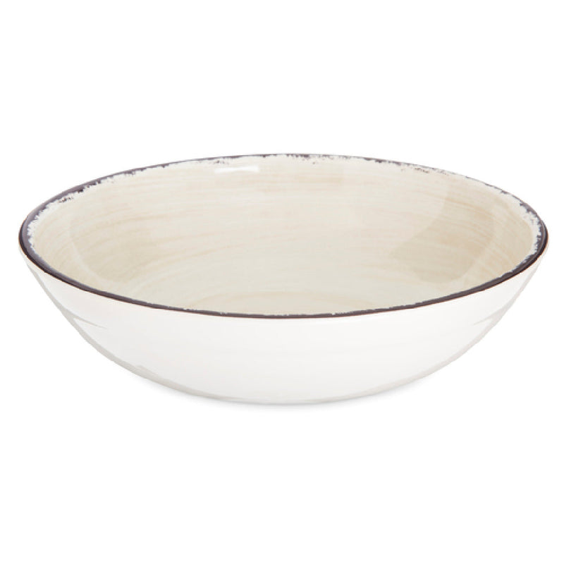 Carlisle 5401953 8 Inch Diameter Swirl Design Cereal Bowl Melamine Beige