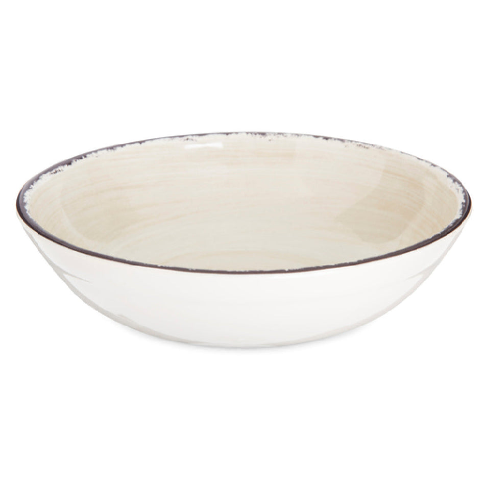 Carlisle 5401953 8 Inch Diameter Swirl Design Cereal Bowl Melamine Beige