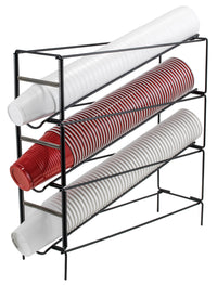 Winco CDR-3 20 Inch Cup Dispensing Rack 3-tier Steel with Suction Feet