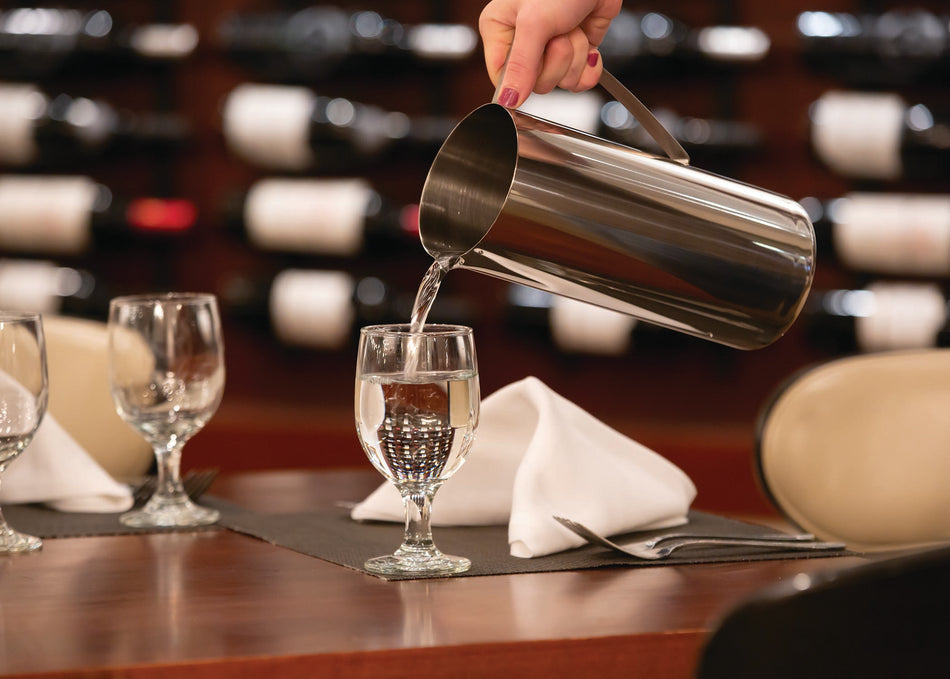 Slim Water Pitcher 1.9 Liter - Service Ideas Polished Stainless without Ice Guard