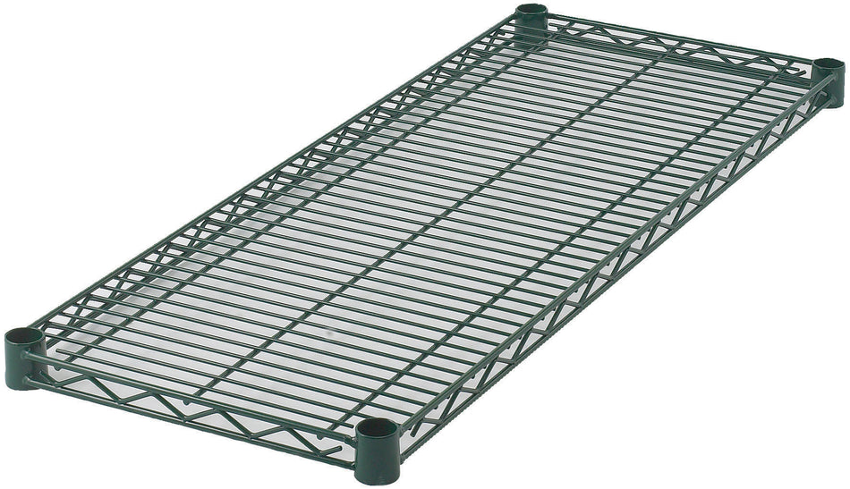 Winco VEX-1860 60 Inch Shelf Wire Green Epoxy Coated with Sleeve Clips