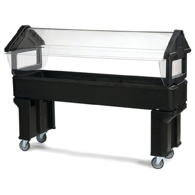 Carlisle 660603 72-1/8 Inch Ice Cooled Portable Food Bar with Acrylic Sneeze Guard