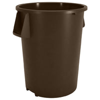 Carlisle 84105501 26-1/2 Inch Round Waste Bin Container 55 Gallon Polyethylene Brown