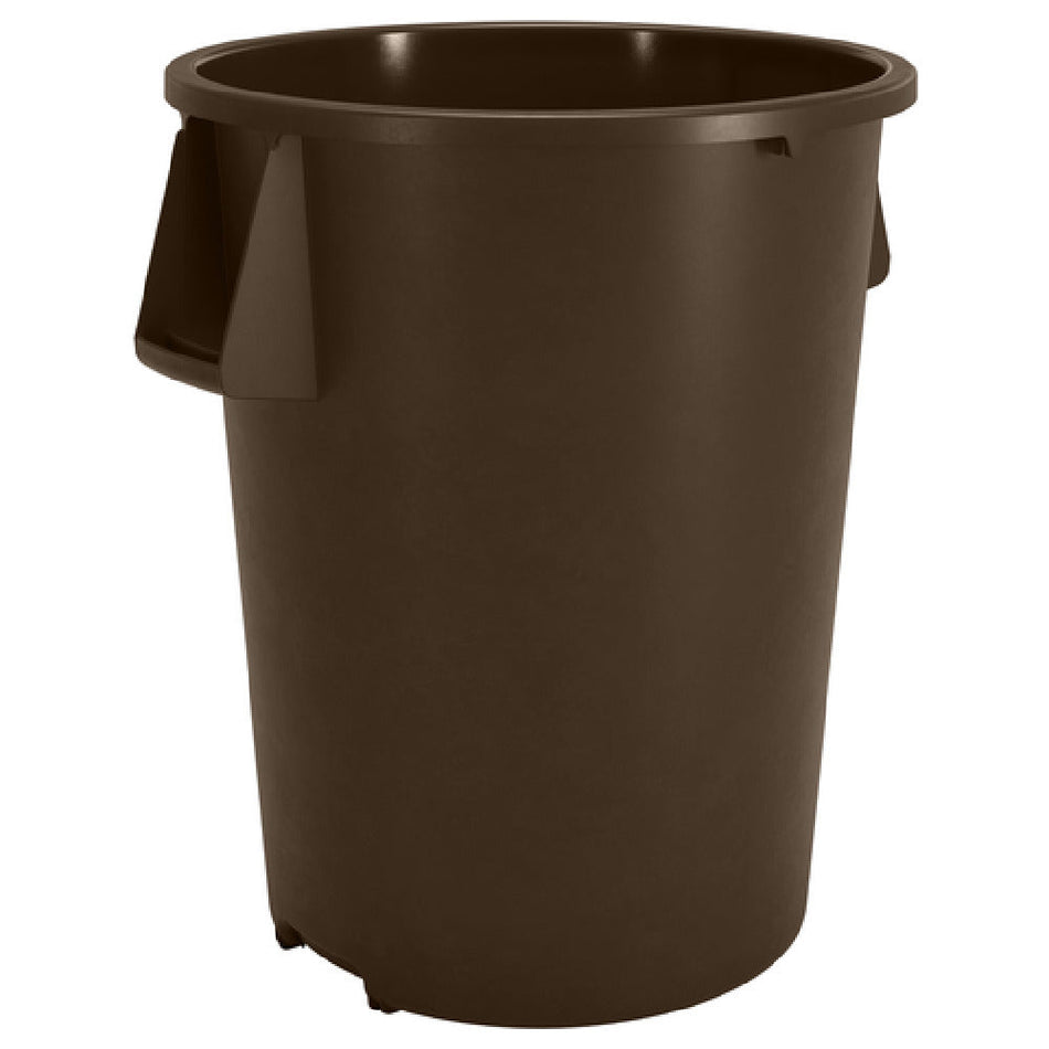 Carlisle 84105501 26-1/2 Inch Round Waste Bin Container 55 Gallon Polyethylene Brown