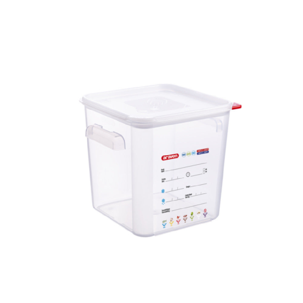 Carlisle 11854 8.4 Qt Clear Square Food Storage Container with ...
