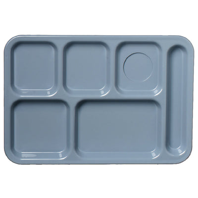Carlisle 61459 13-7/8 Inch Left-handed Compartment Tray 6 ABS Plastic Slate