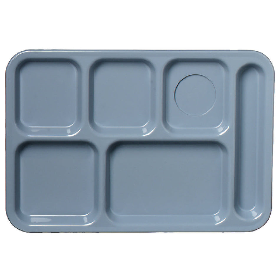 Carlisle 61459 13-7/8 Inch Left-handed Compartment Tray 6 ABS Plastic Slate