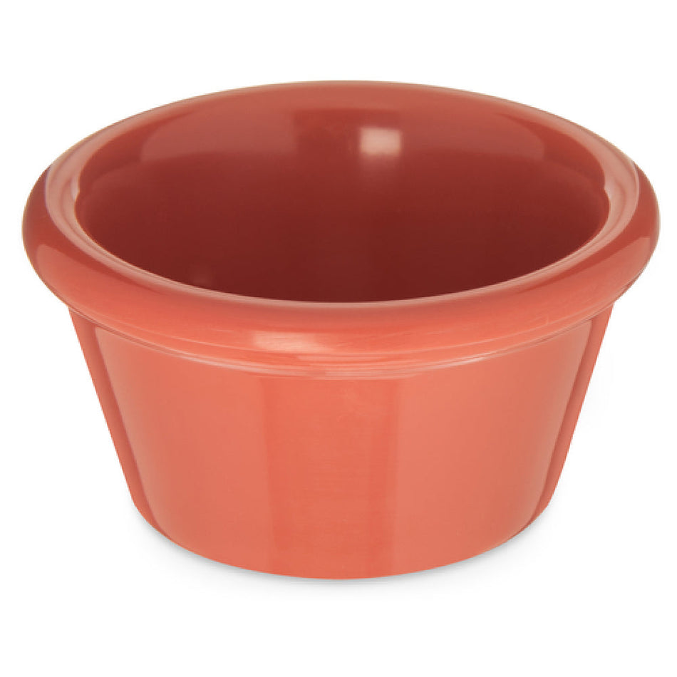 Carlisle S85252 2 Oz Smooth Ramekin Sunset Orange Melamine NSF BPA Free