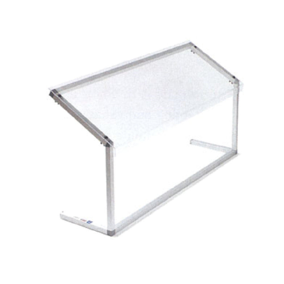 Carlisle 924807 48 Inch Portable Sneeze Guard Acrylic Aluminum Freestanding