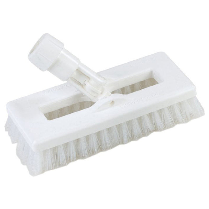 Carlisle 3638831EC75 8 Inch Lime Floor Brush Head Synthetic Bristles Swivel Scrub