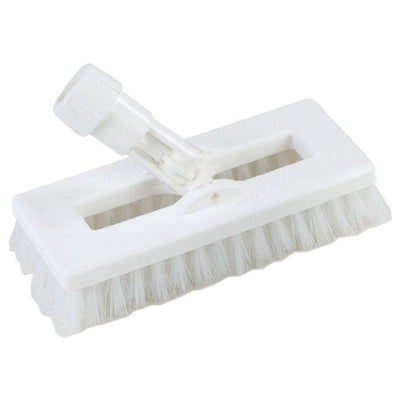 Carlisle 3638831EC75 8 Inch Lime Floor Brush Head Synthetic Bristles Swivel Scrub
