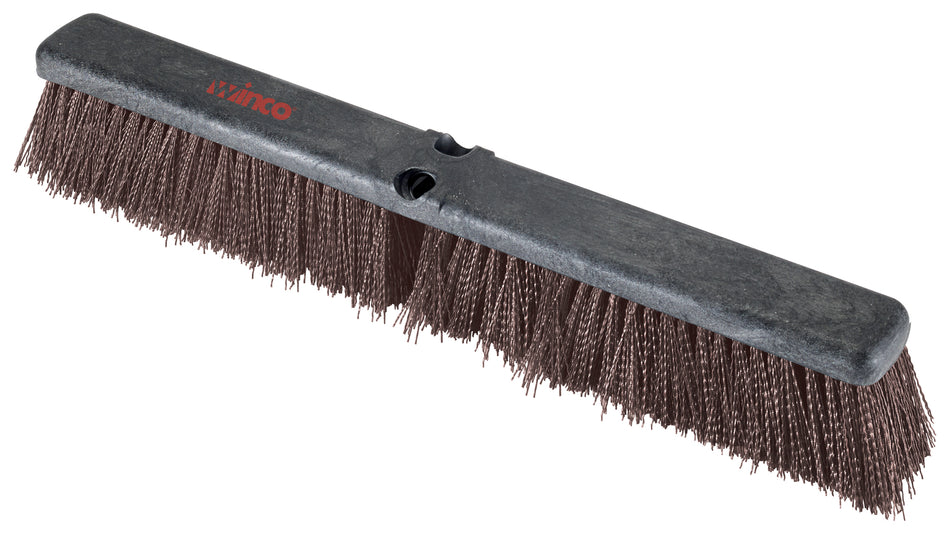 Winco BRFC-24B 24 Inch Foam Block Coarse Broom Head Brown Bristles