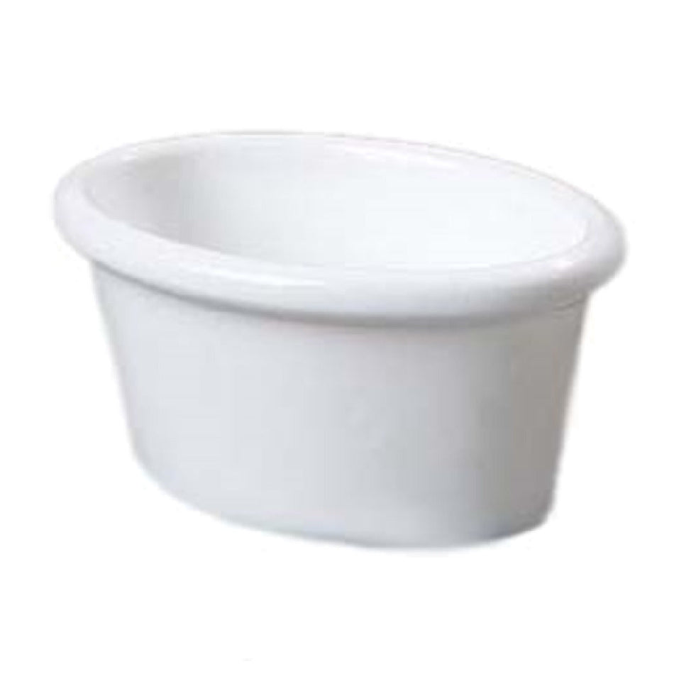 Carlisle S31002 2 Oz Melamine Ramekin Oval White Dishwasher Safe Stain Resistant
