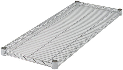 Winco VC-1836 36 Inch Shelf with 4 Sleeve Clips Chrome Plated Wire