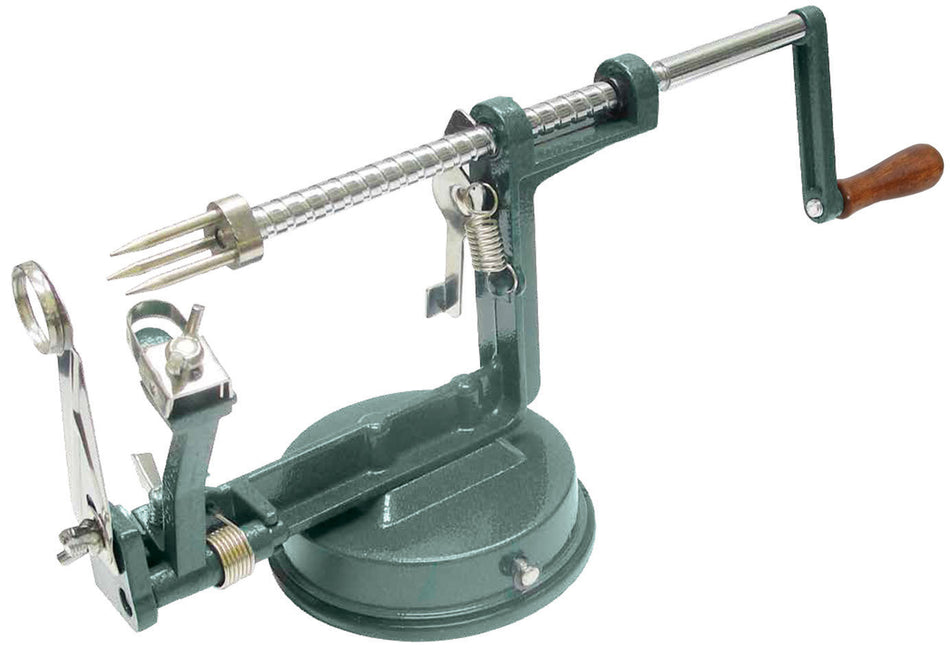 Winco AP-12 10 Inch Manual Apple Peeler Vacuum Base Cast Aluminum Body