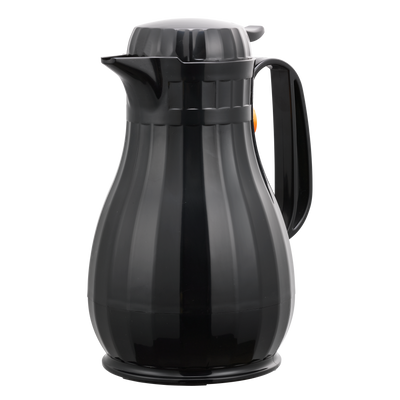 Eco-Serv™ Carafe 1.3-Liter Foam Lined Plastic Server with Push Button Lid in Black