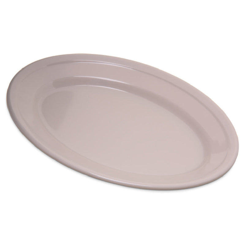 Carlisle 4356342 9-1/4 Inch Oval Platter Impact Resistant Melamine White