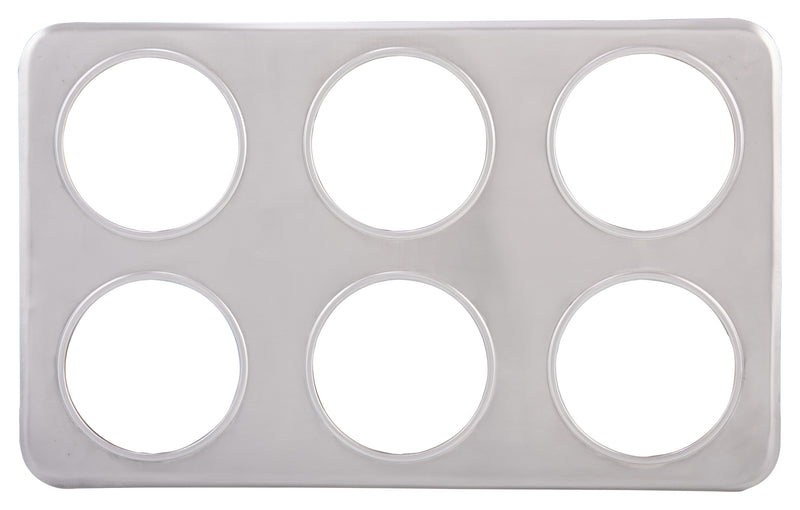 Winco ADP-444 21 Inch Stainless Steel Adapter Plate with 6 Holes
