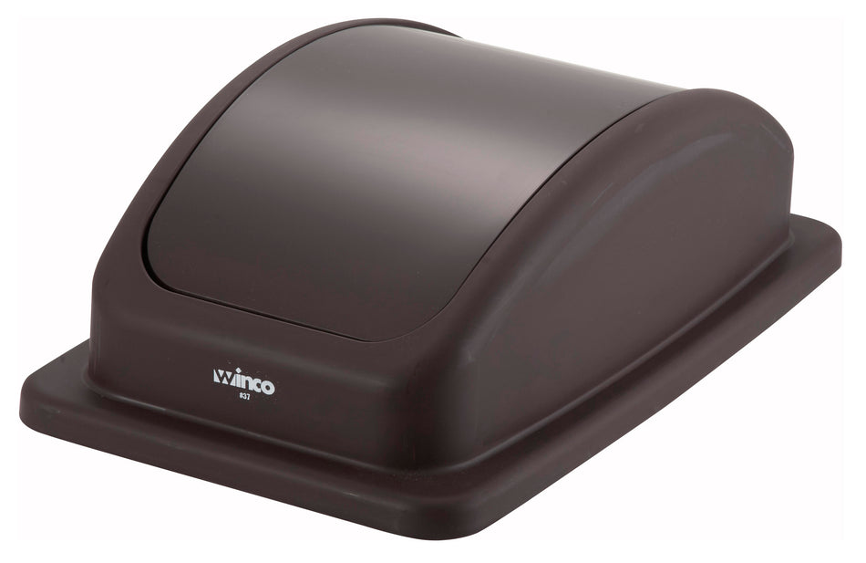 Winco PTCL-23B Cover for PTC-23B Brown Polypropylene Trash Receptacle Lid