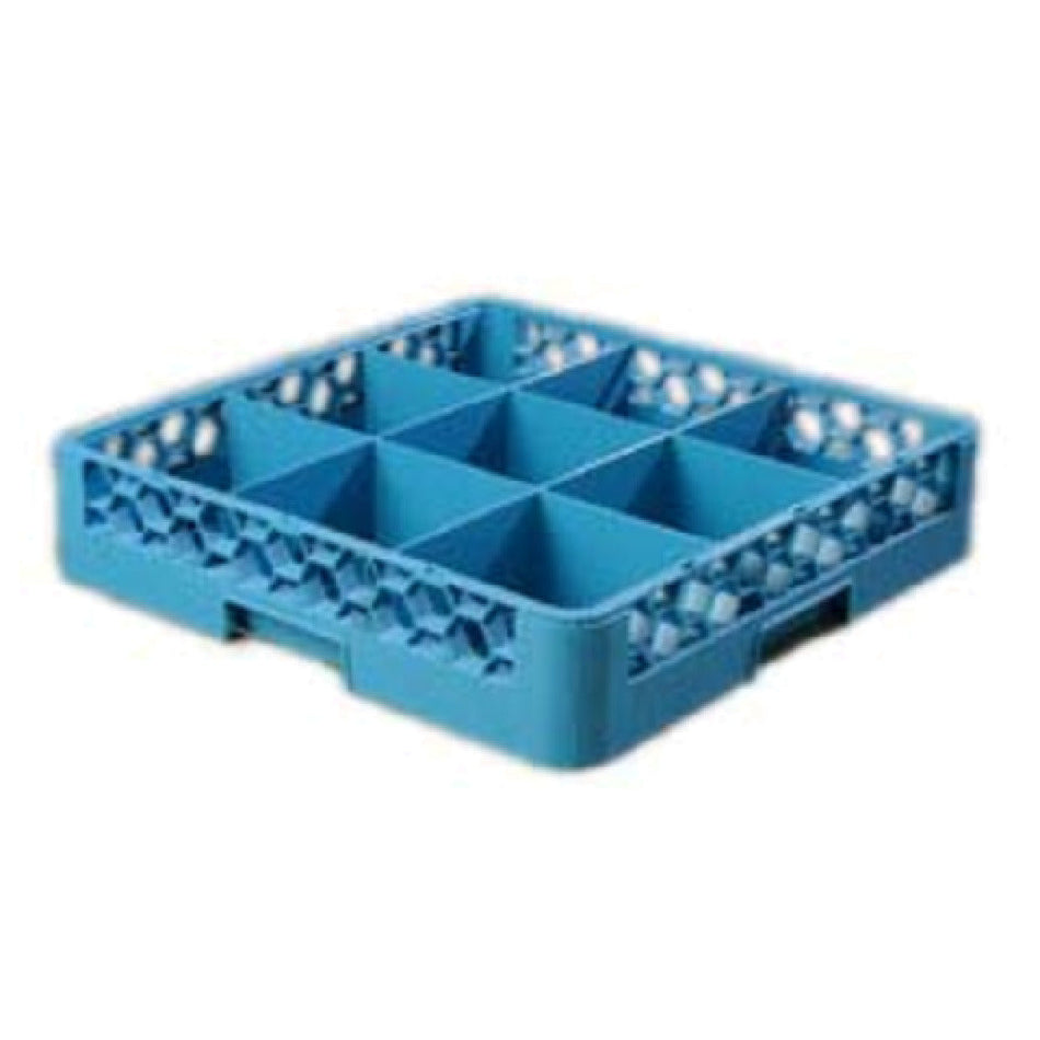 Carlisle RG914 19 Inch Dishwasher Glass Rack Blue Polypropylene with 9 Slots