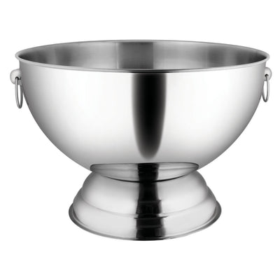 Winco SPB-35 3-1/2 Gallon Punch Bowl with Ring Handles Stainless Steel Mirror Finish
