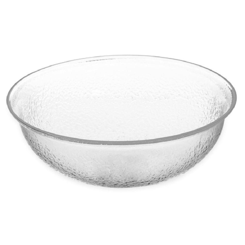 Carlisle SB7207 4 Qt Salad Bowl Acrylic Clear Pebbled Exterior